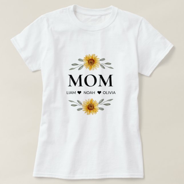 Camiseta Regalo de Día de la Madre de personalizado Mamá co (Diseño del anverso)