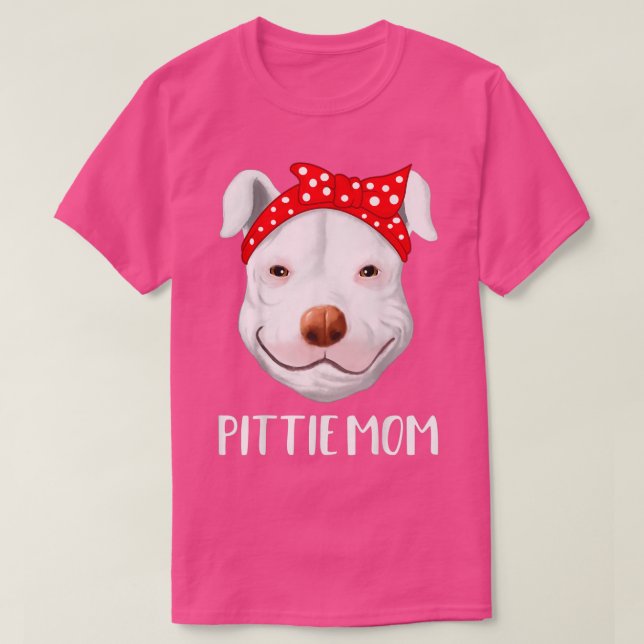 Camiseta Regalo de Día de la Madre de Pitbull Dog Aovers Pi (Diseño del anverso)