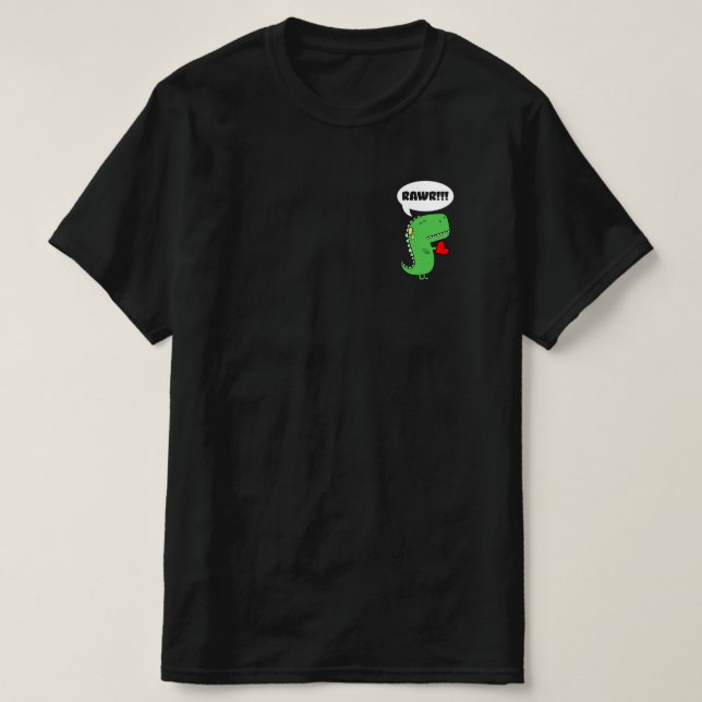 Camiseta Regalo de Día de San Valentín divertido RAWR Cute  (Diseño del anverso)