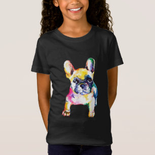 Camiseta Regalo de dibujo a mano de color de agua de Bulldo