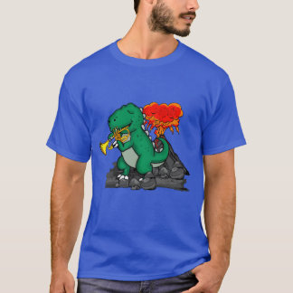 Camiseta Regalo de dinosaurio trompeta Música Big Bandtromp