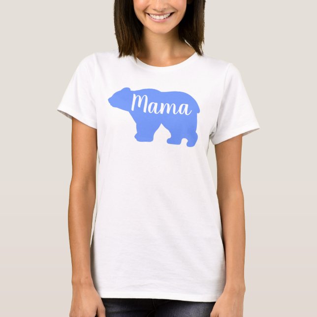 Camiseta Regalo de diseño azul de Cute Mama (Anverso)
