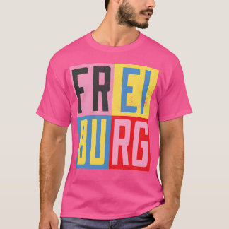 Camiseta regalo de diseño de ciudades de Friburgo