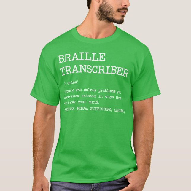 Camiseta Regalo de diseño de definición de transcriptor Bra (Anverso)