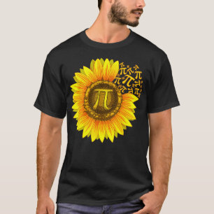 Camiseta Regalo de docente de matemáticas de girasol en Pi 