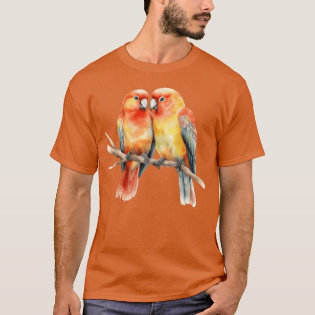 Camiseta Regalo de dos Aves de Amor (Anverso)