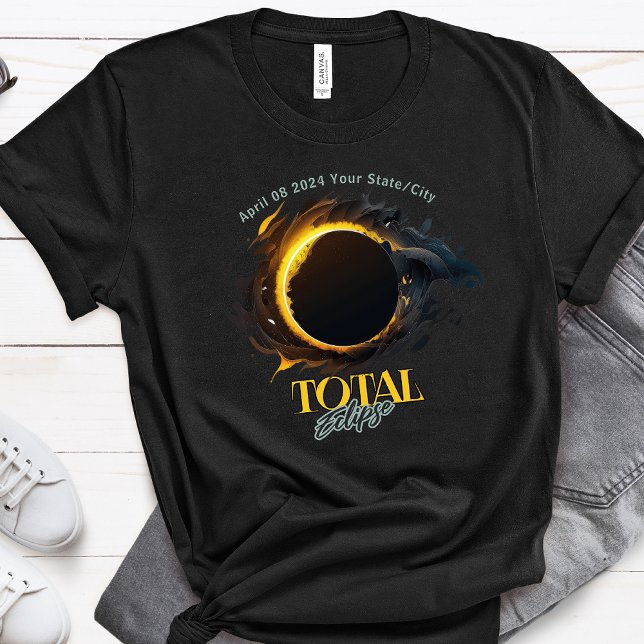 Camiseta Regalo de eclipse solar total 2024 Su estado de ci (Subido por el creador)