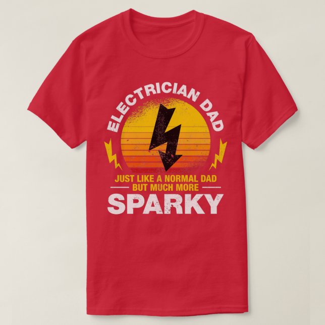 Camiseta Regalo de electricidad divertida para papá (Diseño del anverso)