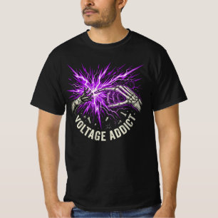 Camiseta Regalo de electricista adicto a la tensión Descarg