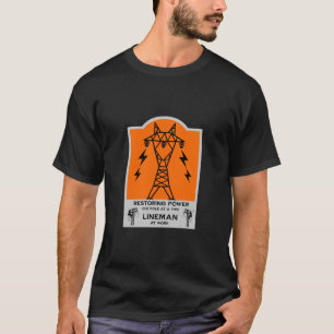 Camiseta Regalo de electricista de líneas de energía