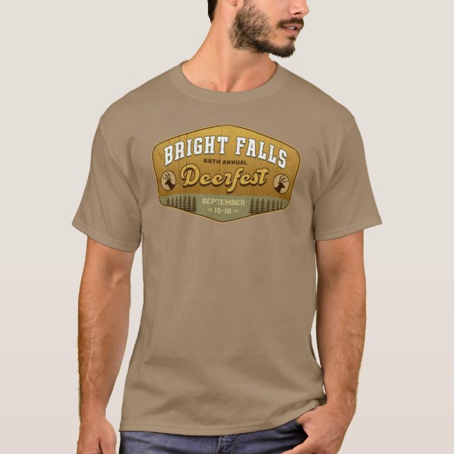 Camiseta Regalo de emblema de Deerfest Bright Falls (Anverso)