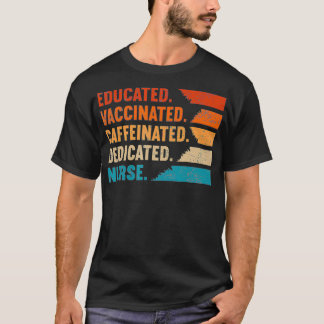 Camiseta Regalo de enfermería Dedicat educado vacunado