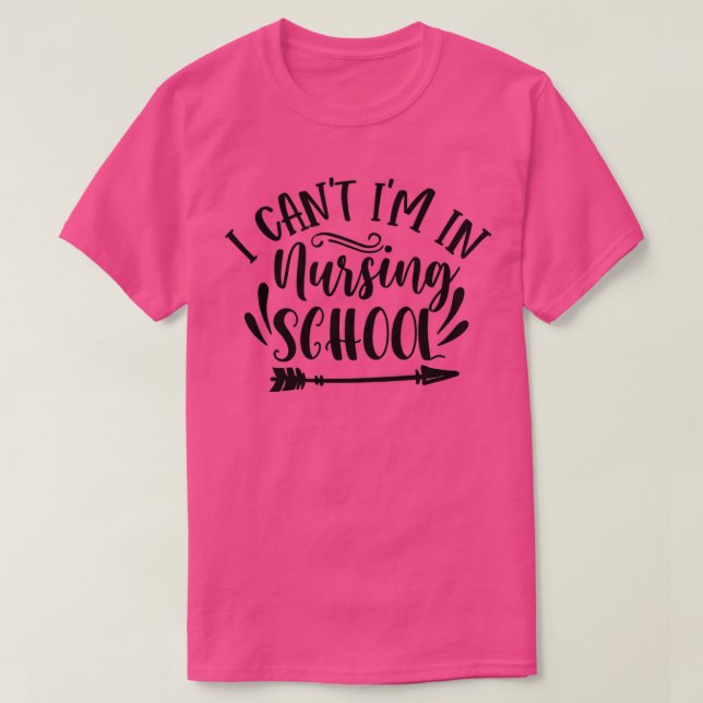 Camiseta regalo de enfermería no puedo estar en la escuela  (Diseño del anverso)