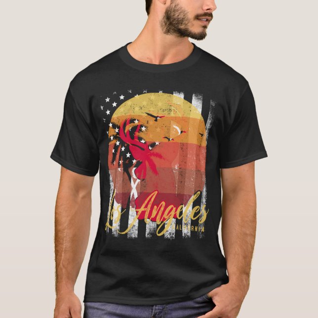 Camiseta Regalo de época retro de Los Ángeles California (Anverso)