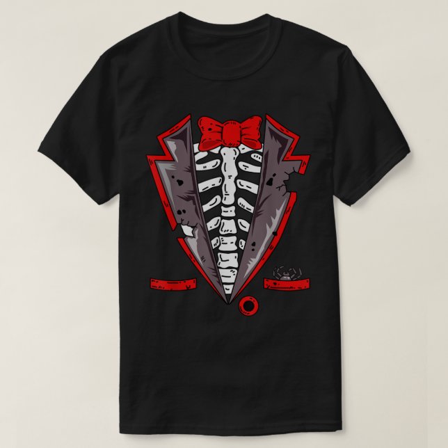 Camiseta Regalo de escrúpulos de Halloween Tuxedo (Diseño del anverso)