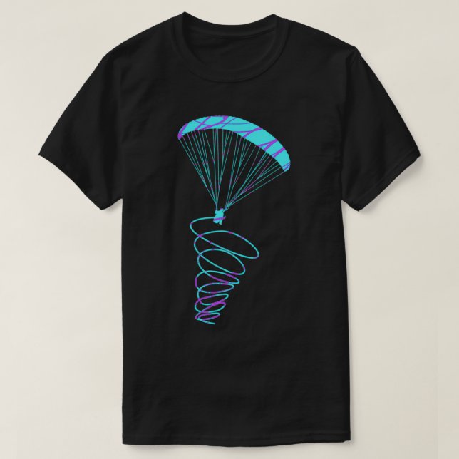 Camiseta regalo de espiral parapente (Diseño del anverso)