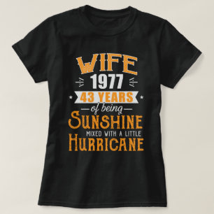 Camiseta Regalo de esposa en 1977, 43 años de Boda