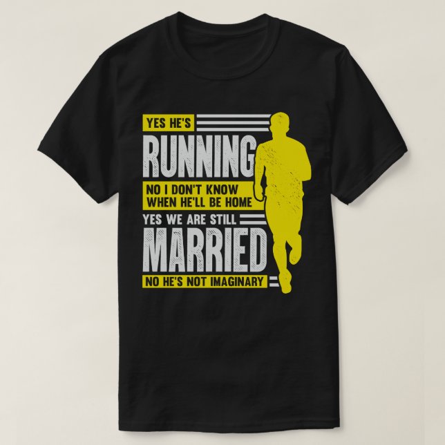 Camiseta Regalo de esposa para corredores de maratón (Diseño del anverso)