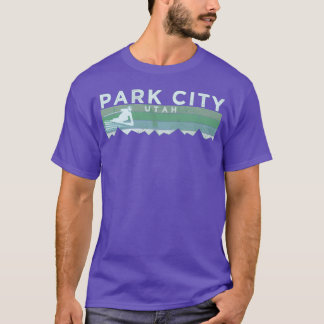 Camiseta Regalo de esquí angustiado Retro Park City Utah