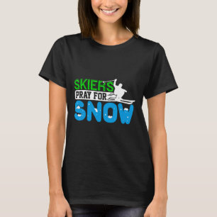 Camiseta Regalo De Esquí Y Snowboard Para Esquiadores De Ni