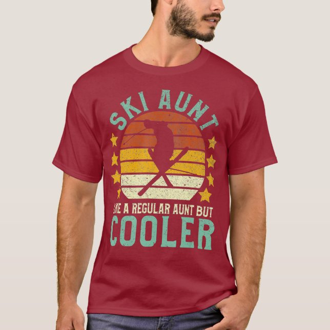 Camiseta Regalo de esquiadora femenina divertida para esqui (Anverso)