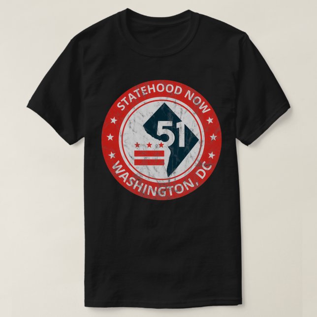 Camiseta Regalo de estado 51st de Washington DC (Diseño del anverso)