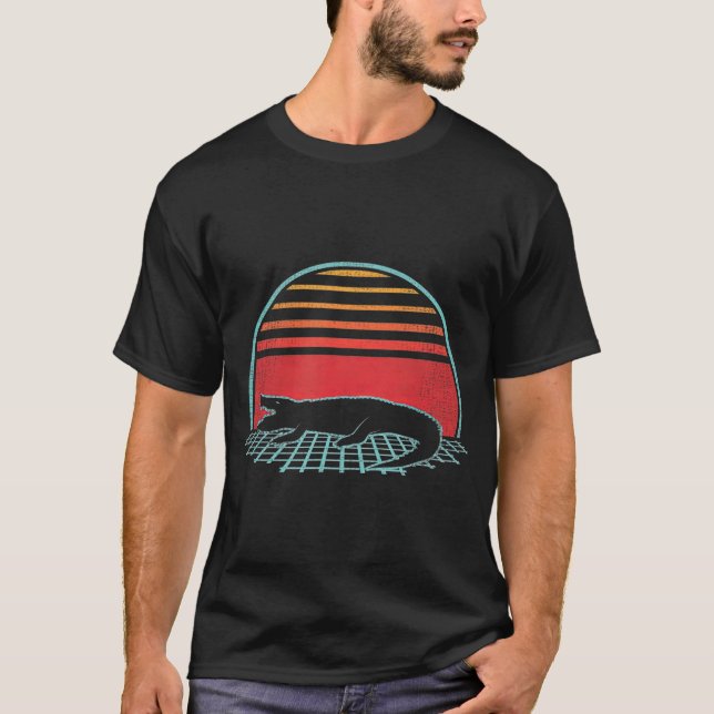 Camiseta Regalo de estilo del cocodrilo del coligador retro (Anverso)