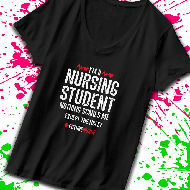 Camiseta Regalo de estudiante de enfermería - Prep de NCLEX (Embrace your fearless spirit as a nursing student who enjoys just a little bit of sarcasm! -Teemixer)