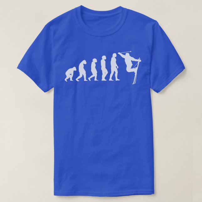 Camiseta Regalo de Evolución de Esquí 1 (Diseño del anverso)