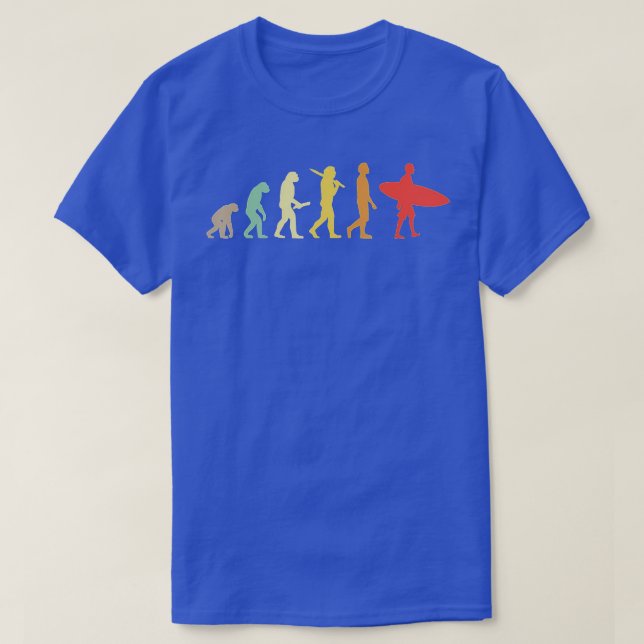 Camiseta Regalo De Evolución Retro Para Surfistas (Diseño del anverso)