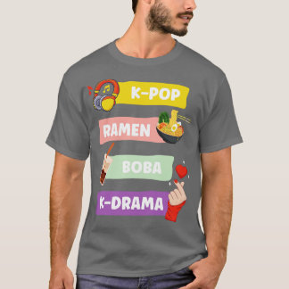 Camiseta Regalo de fans de Kpop Ramen Boba KDrama surcorean