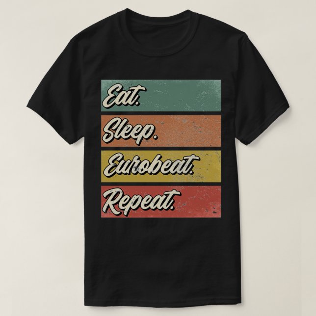 Camiseta Regalo de fans de música Eurobeat (Diseño del anverso)