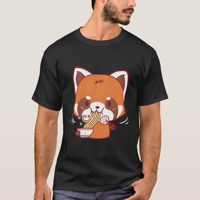 Camiseta Regalo de fideos de Ramen japonés de Red Fox (Anverso)