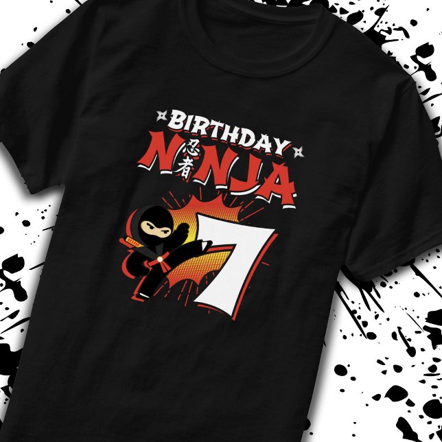 Camiseta Regalo de fiesta de cumpleaños Ninja para niños de (Subido por el creador)