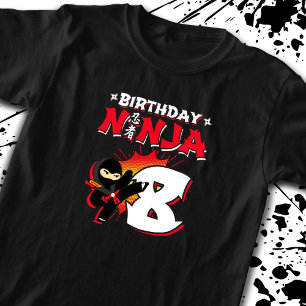 Camiseta Regalo de fiesta de cumpleaños Ninja para niños de
