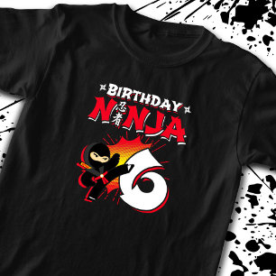 Camiseta Regalo de fiesta de cumpleaños Ninja para niños de