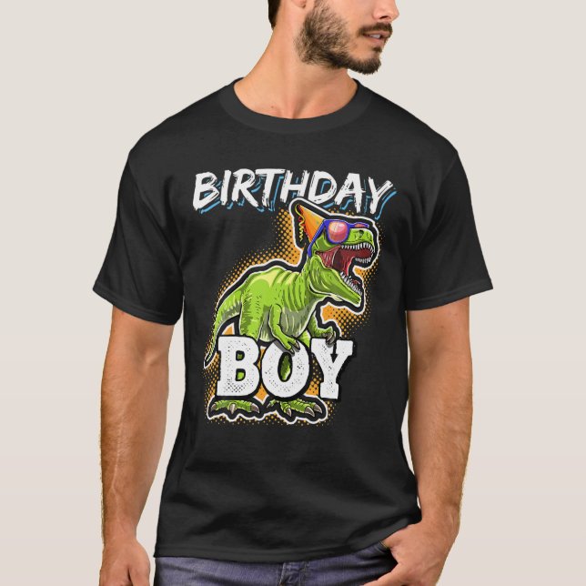 Camiseta Regalo de Fiesta De Nacimiento T Rex Dinosaur Para (Anverso)