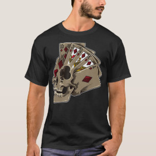 Camiseta Regalo de fiesta temática del Casino Skull con tem