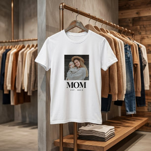 Camiseta Regalo de foto con tipografía negra establecida po
