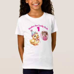 Camiseta Regalo de foto de cumpleaños número 1 de Un Pato A