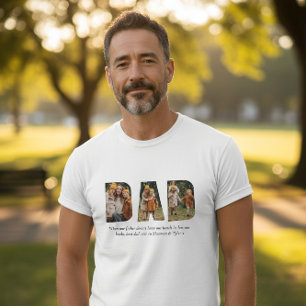 Camiseta Regalo de Foto Personalizada para Papá Collage "PA