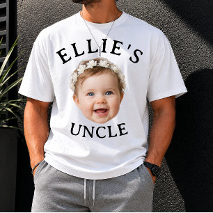 Camiseta Regalo de foto personalizada Tío cara de bebé