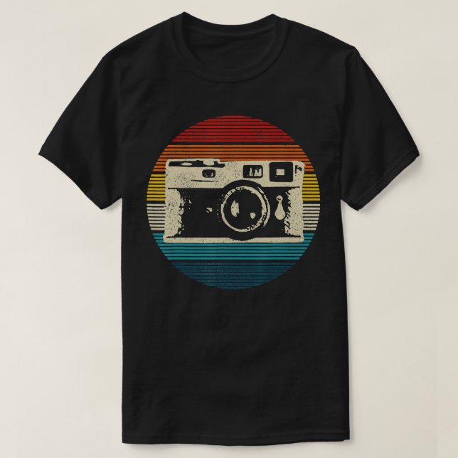 Camiseta Regalo de fotógrafo retro de cámara de época (Diseño del anverso)