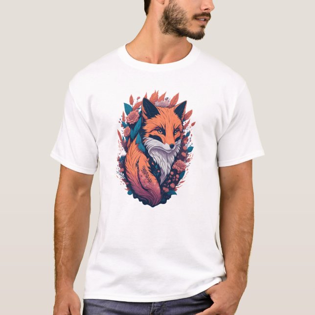 Camiseta Regalo de Fox Lovers - Pintura de Fox (Anverso)