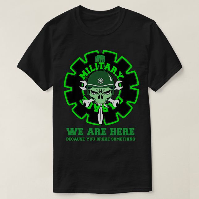 Camiseta Regalo de garaje militar (Diseño del anverso)
