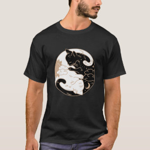Camiseta Regalo De Gato Blanco Negro Yin Y Yang Cat