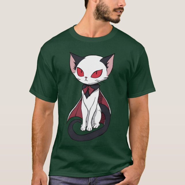 Camiseta Regalo de gato de vampiro (Anverso)