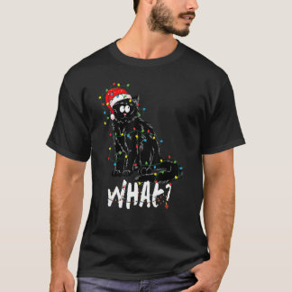 Camiseta Regalo de gato negro divertido empujando el árbol