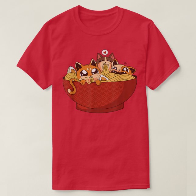 Camiseta Regalo de gato Ramen para hombres divertido para n (Diseño del anverso)