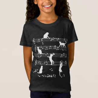 Camiseta Regalo De Gato Y Música, Música De Notas De Juego